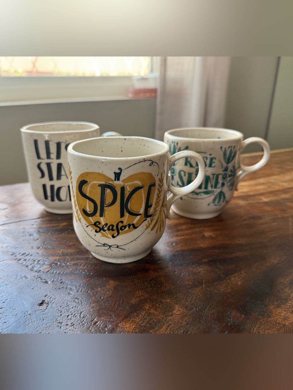 Three Anthropologie mugs